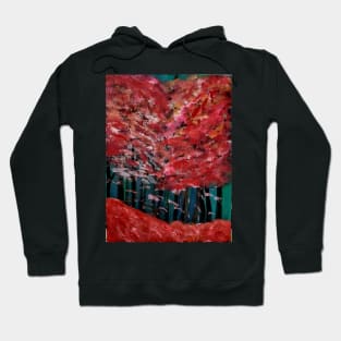 A forest painting in my favorite colors and leaves falling off Hoodie